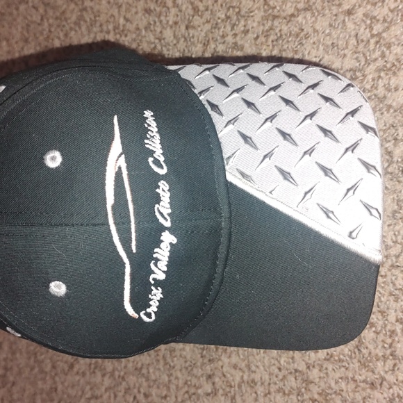 Croix Valley Auto Collision Trucker Strapback Hat  Black Silver - Picture 2 of 9